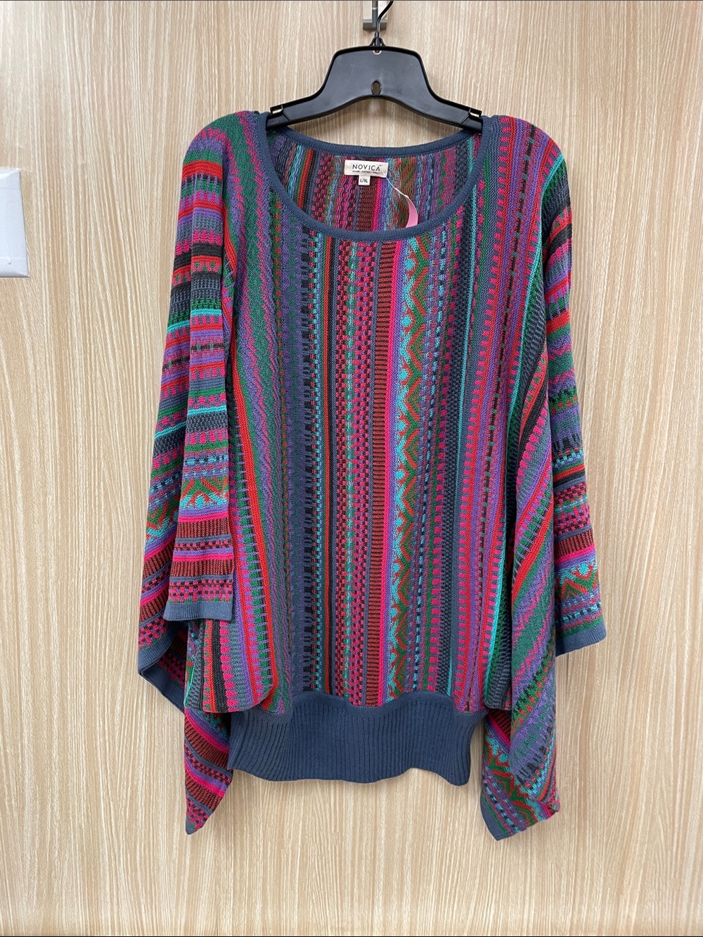 Novica Blue Print Sweater Size L/XL